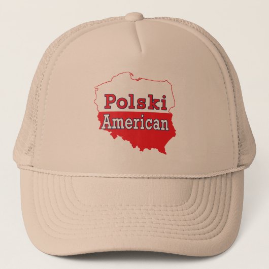 Polski American Map Truckerkappe (Vorderseite)