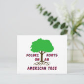 Polski American Roots Postkarte (Stehend Vorderseite)