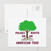Polski American Roots Postkarte (Vorne/Hinten)