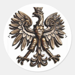 Polski orzelek runder aufkleber