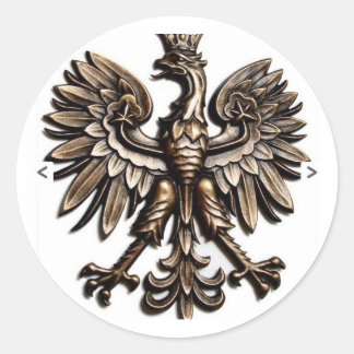 Polski orzelek runder aufkleber