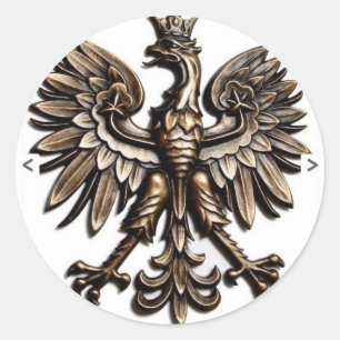Polski orzelek runder aufkleber