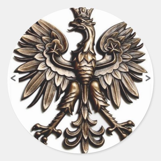 Polski orzelek runder aufkleber (Vorderseite)