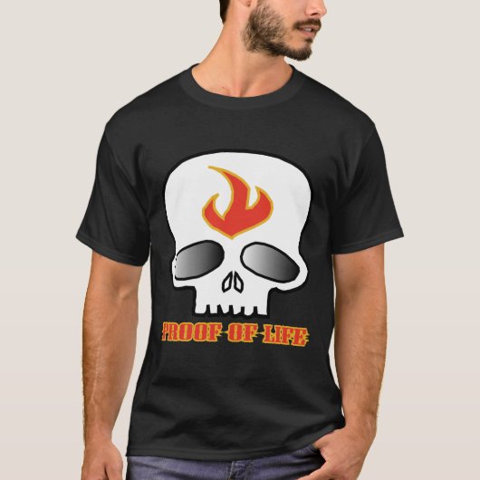 POLSKULL SCHWARZES T-Shirt (Vorderseite)