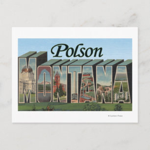 Polson, Montana Postkarte
