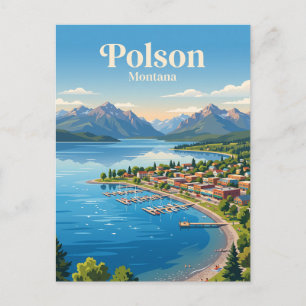 Polson, Montana Postkarte