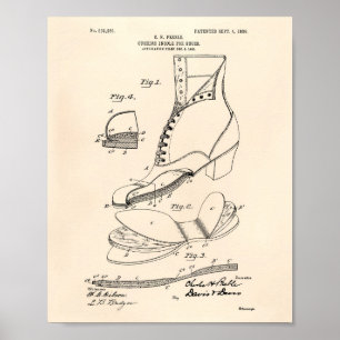 Polster Einlegesohle Schuhe 1906 Patent Kunst Alte Poster