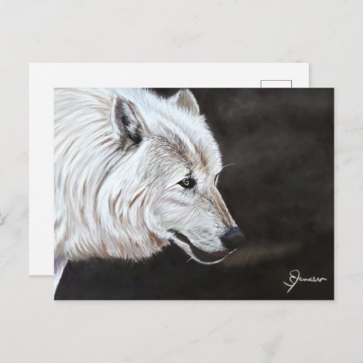 Polster Wolf Postcard Print Postkarte (Vorne/Hinten)