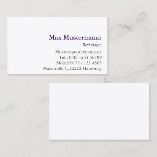 Polsterer Visitenkarten Visitenkarte (Vorne/Hinten)