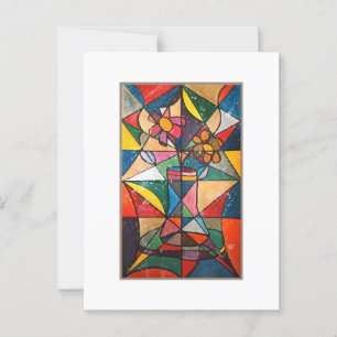 Polsterglas-Blume - Akrylkunstkarte Postkarte