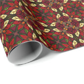 Polsterglas Poinsettia Blumenmuster Geschenkpapier (Rolleneckpunkt)