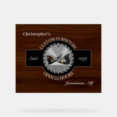 Polstermöbelkarpenter Akryllisches Zeichen Acrylschild (Vorderseite)