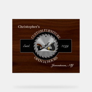 Polstermöbelkarpenter Akryllisches Zeichen Acrylschild