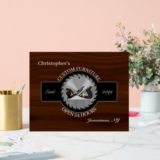 Polstermöbelkarpenter Akryllisches Zeichen Acrylschild (Hochzeit)