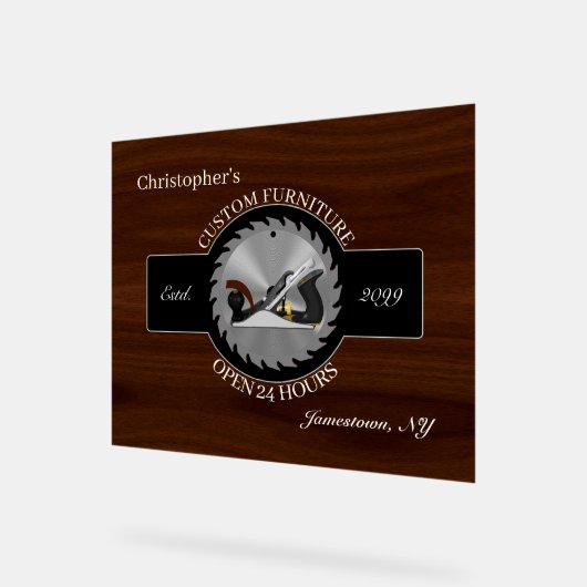 Polstermöbelkarpenter Akryllisches Zeichen Acrylschild (Winkel)