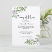 Polterabend - Änderung der Pläne Einladung (Stehend Vorderseite)