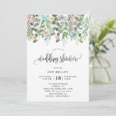 Polterabend, Aquarellfarben, Blume der Hütte Einladung (Stehend Vorderseite)