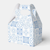 Polterabend aus weißem und blauem Tile Geschenkschachtel (Rückseite)