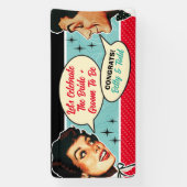 Polterabend-Banner für echte Retro-Paare Banner (Vertikal)