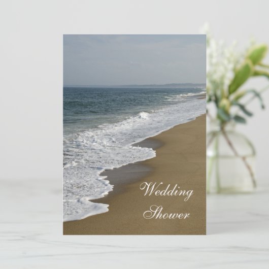 Polterabend "Beach and Ocean Waves" Einladung (Stehend Vorderseite)