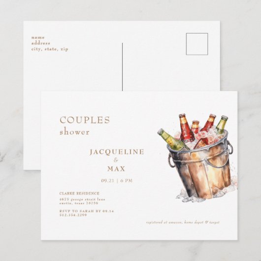 Polterabend Bierpaare Postkarte (Vorne/Hinten)