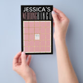 Polterabend BINGO Elegantes Gold und Schwarz Desig Flyer (Handgriff)