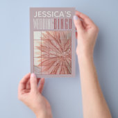 Polterabend BINGO In Pinks und Lavendelsteinen Flyer (Handgriff)