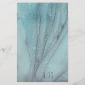 Polterabend BINGO Türkis und Lavendel Flyer (Hinten)