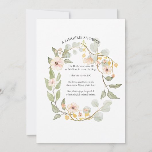 Polterabend Blauer Blume Rose Wasserfarbe Einladung (Rückseite)