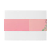 Polterabend Chic Rose Blume Pink Gold Glitzer Einladungsbanderole (Rückseitenbeispiel)