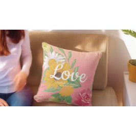 Polterabend Chic Rose Blume Pink Gold Glitzer Kissen