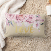 Polterabend Chic Watercolor Boho Blumenzauber Lendenkissen (Decke)