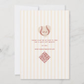 Polterabend der Baseball Paare Einladung (Rückseite)