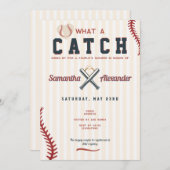 Polterabend der Baseball Paare Einladung (Vorne/Hinten)