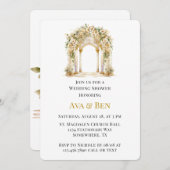 Polterabend der White and Gold Church Einladung (Vorne/Hinten)