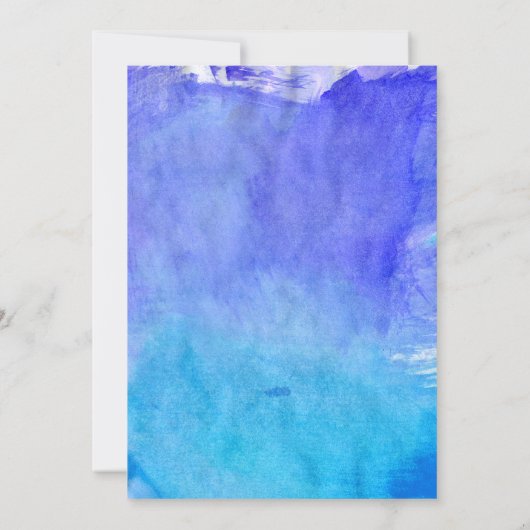 Polterabend des Aquarells Einladung (Rückseite)