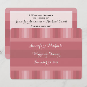 Polterabend Dusty Rose Streifen Einladung