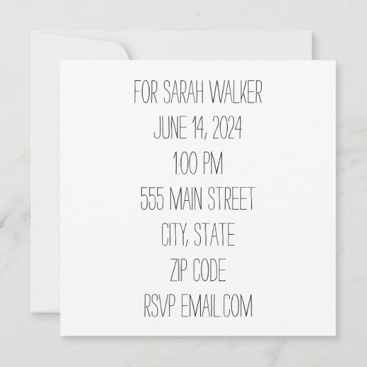 Polterabend Einladung (Rückseite)