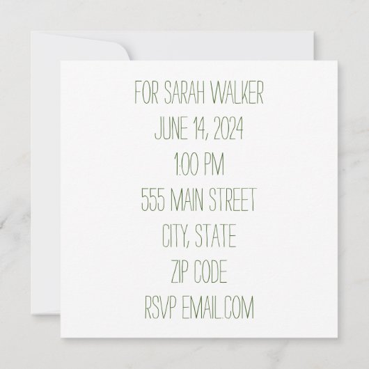 Polterabend Einladung (Rückseite)