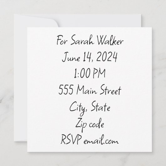 Polterabend Einladung (Rückseite)