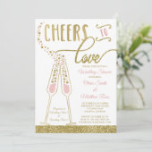 Polterabend Einladung, Imitate Glitzer/Folie Einladung (Stehend Vorderseite)