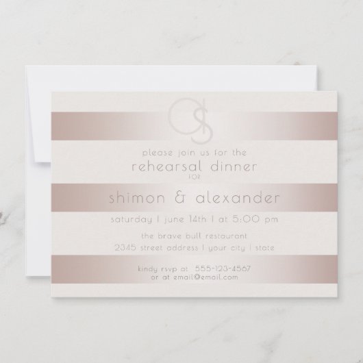 Polterabend | Eleganter moderner Pinsel Einladung (Vorderseite)