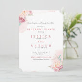 Polterabend | Erröten und Blüten Einladung (Stehend Vorderseite)