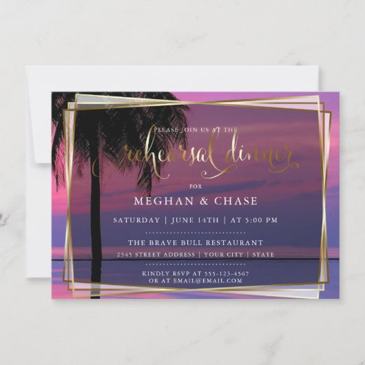 Polterabend | Exotic Tropical Night Einladung (Vorderseite)