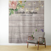 Polterabend Foto Hintergrund Blume Holzleuchten Wandteppich (Beispiel)