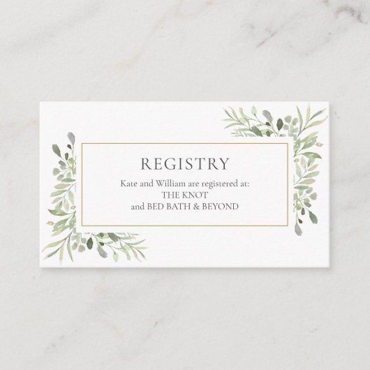 Polterabend für Aquarellpflanzen Begleitkarte (Vorderseite)