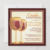 Polterabend für elegante Wine Threading - Paare Einladung (Vorderseite)