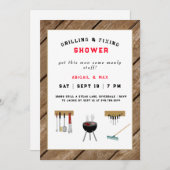 Polterabend für Grillen und Fixieren von Paaren ru Einladung (Vorne/Hinten)