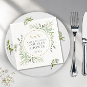 Polterabend für Monogram Grünpaare Serviette