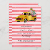 Polterabend für Vintage Weihnachts-LKW Einladung (Vorne/Hinten)